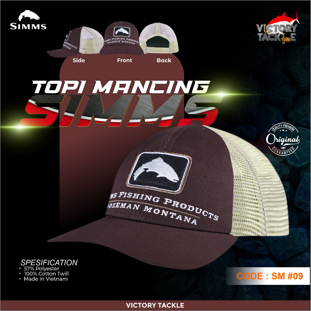 Simms Fishing Trucker Hat | Topi Mancing Simms Made In VIetnam