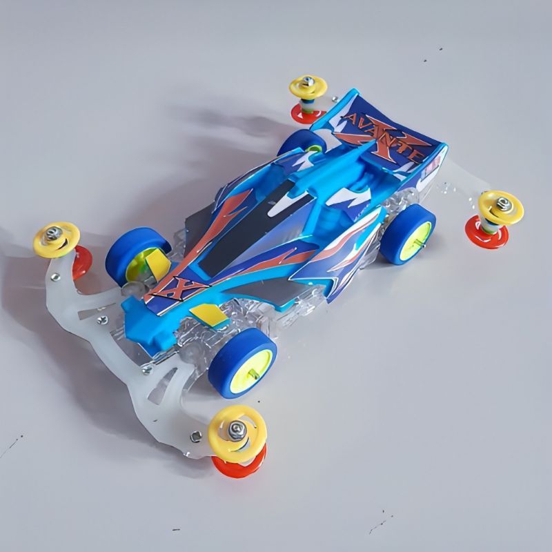 Mainan Tamiya Mini 4WD Aoda MS Chasis High Speed Clear Transparent Dinamo Tengah