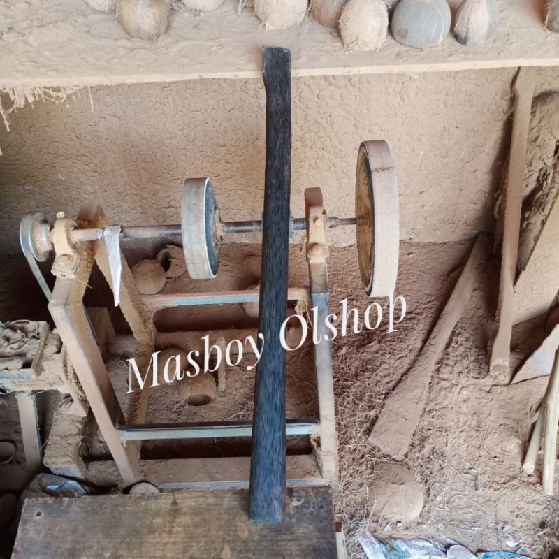 Gagang Patik Balincong Kayu Aren Kayu Ruyung Tua Hitam / Panjang 74 cm