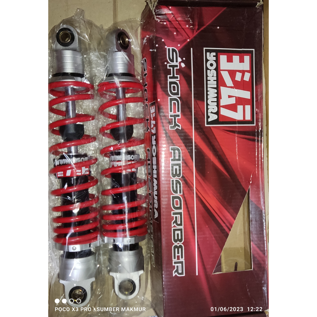 Shockbreaker shock belakang Yoshimura Z series RACING 280mm 320mm 340mm Merah motor bebek