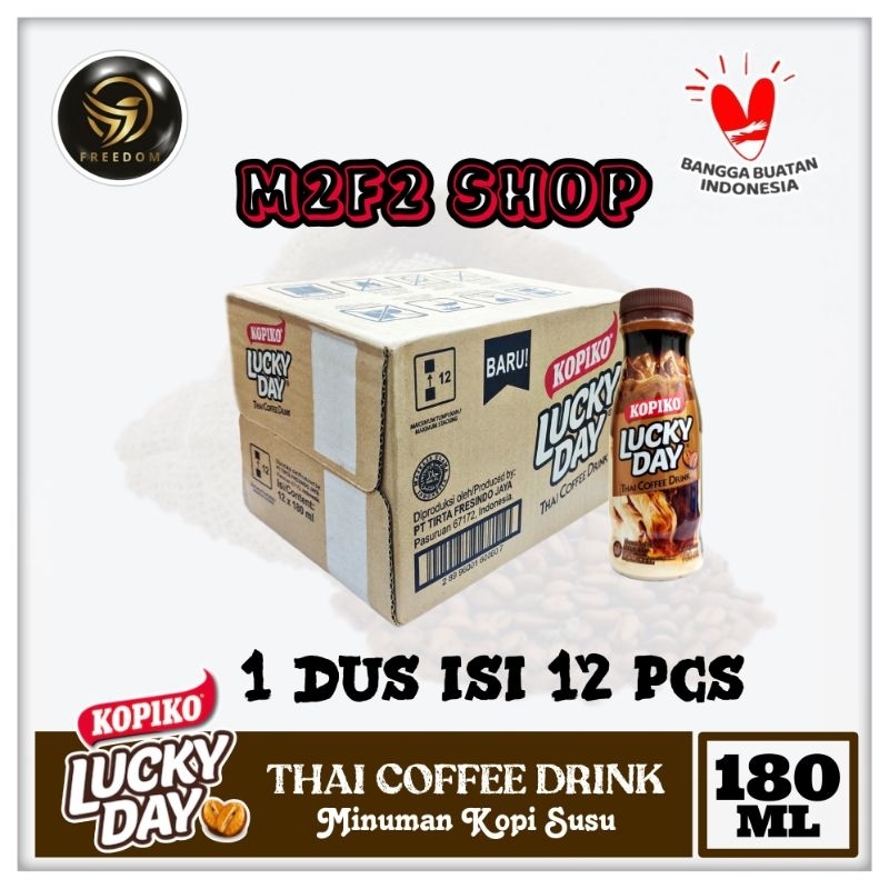 

Kopiko Lucky Day Thai Coffee Drink Botol Pet - 180 ml Kemasan Karton (Khusus Bluebird/Gojek/Grab)