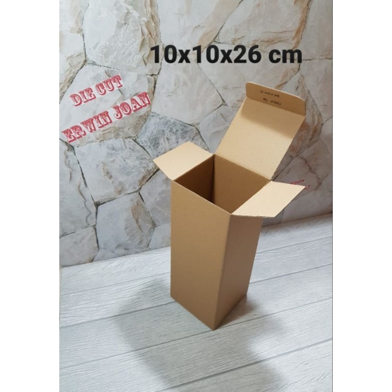 

Kardus Box 10x10x26 cm Kotak Karton Diecut Botol