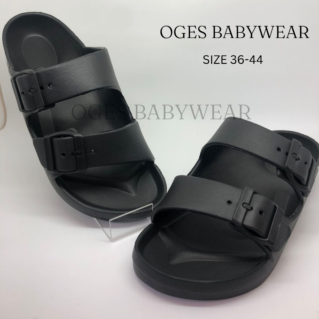 OGES - Sandal Sendal Pria Wanita Strap 2 Slip On Size 36-44