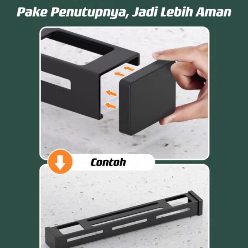 Rak Gantungan Dapur Stainless Steel Tempat Pisau Rak Dinding Serbaguna ⭐ Toko10 ⭐