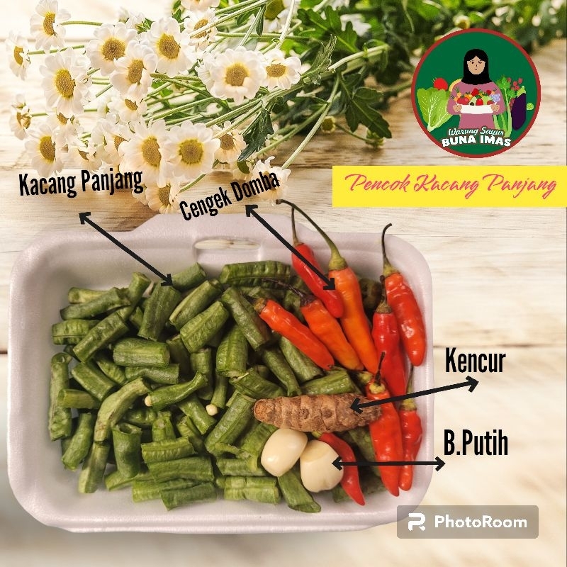 

Pencok kacang panjang instan pack,siap masak