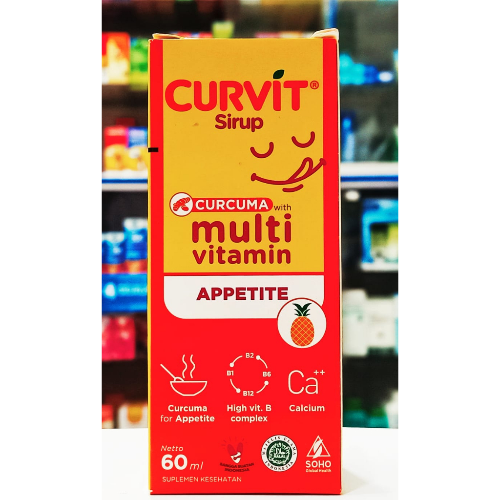 Curvit 𝐒𝐢𝐫𝐮𝐩 𝟔𝟎𝐌𝐋 - Vitamin Nafsu Makan Anak dan Dewasa