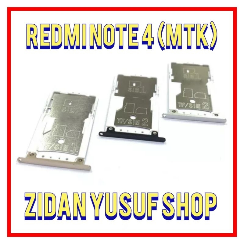 SIMTRAY SIMLOCK SLOT KARTU TEMPAT SIM XIAOMI REDMI NOTE 4 MEDIATEK ORIGINAL