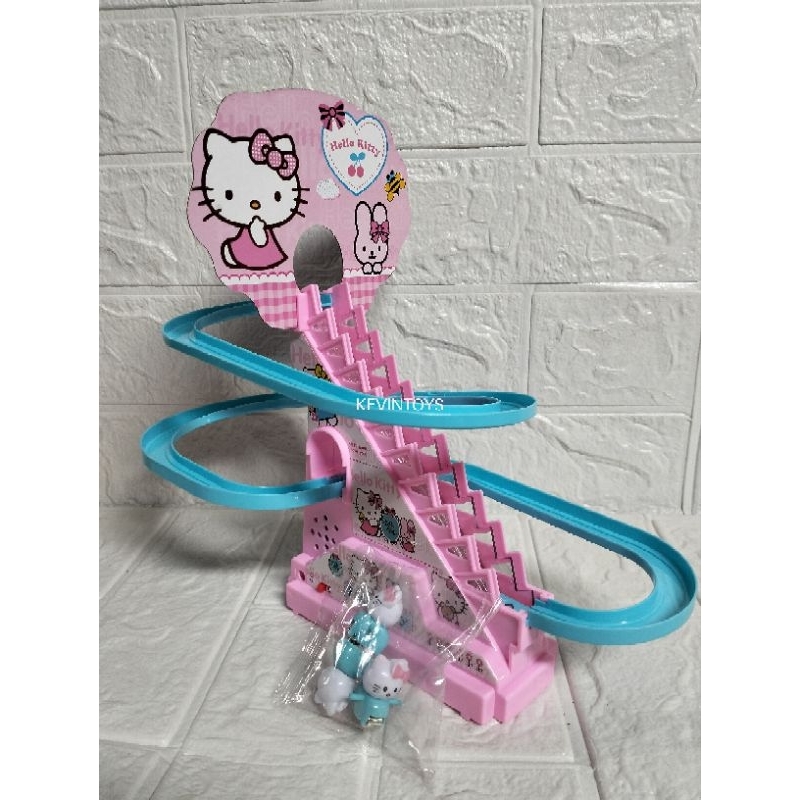 663-7 Mainan Anak Seluncur tangga hello Kitty / train &amp; friend / slide tangga train / mainan track