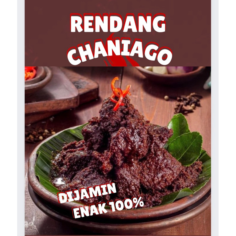 

Rendang Daging Sapi Asli Khas Padang 350gr isi 5 potongan besar || Rendang Chaniago || Chaniago Resto