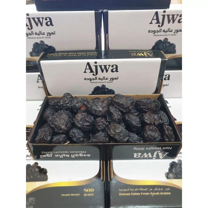 

Kurma AL-madinah kurma hitam kurmaa ajwa kemasan DUS 500gr original kurma madinah