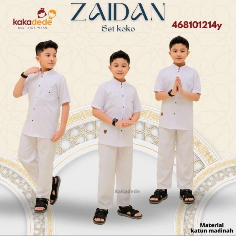 Zaidan set 468101214 set koko zaidan kakadede kaka dede set koko putih