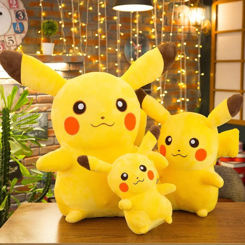 Boneka Pikachu Bahan Plush Kualitas Tinggi untuk Hadiah Anak/PIKACHU SENYUM/BONEKA POKEMON