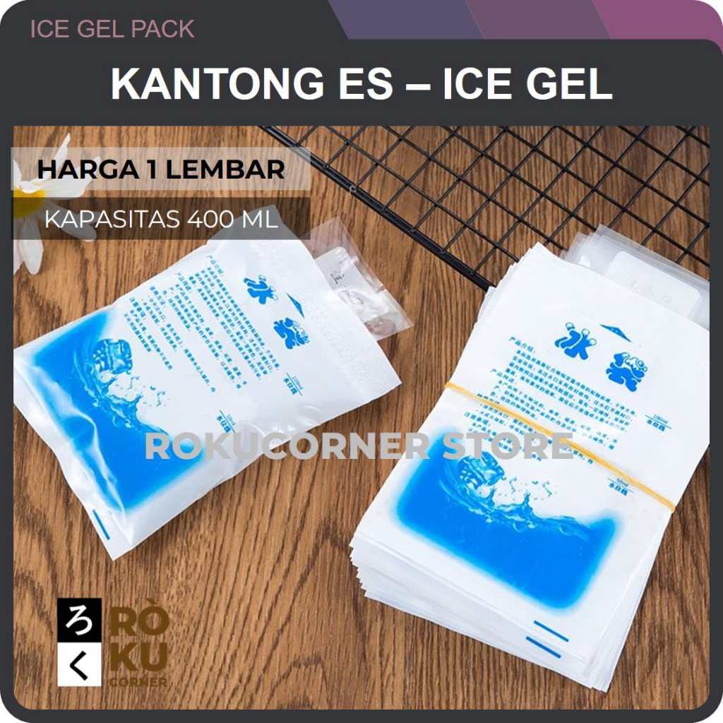Ice Gel Pack 400 ml Blue Ice Jelly Kantong Air Es Pendingin Lembaran