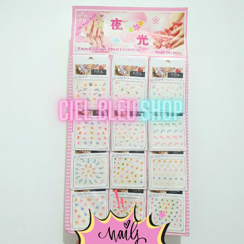 1 SET STIKER KUKU DEWASA 3D NAIL ART STICKER / NEW MODEL