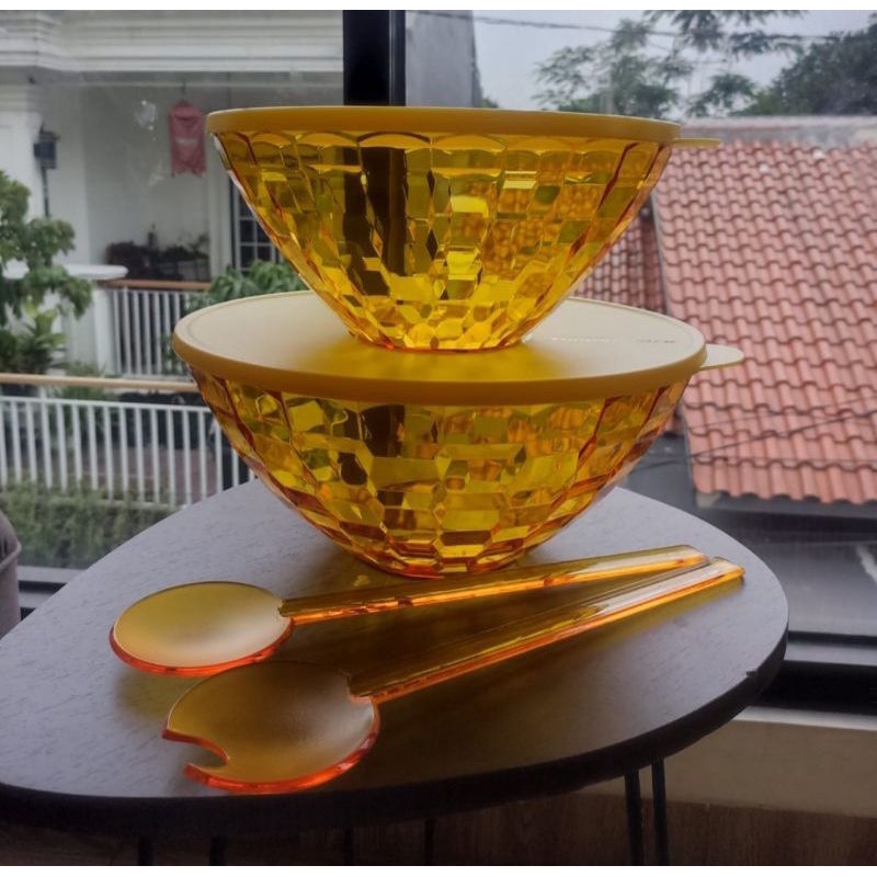 Prisma Bowl Kuning Tupperware/ Bowl Kristal Kuning