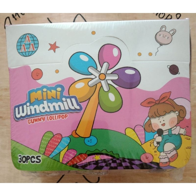 

Mini windmill gummy lollipop permen kincir angin