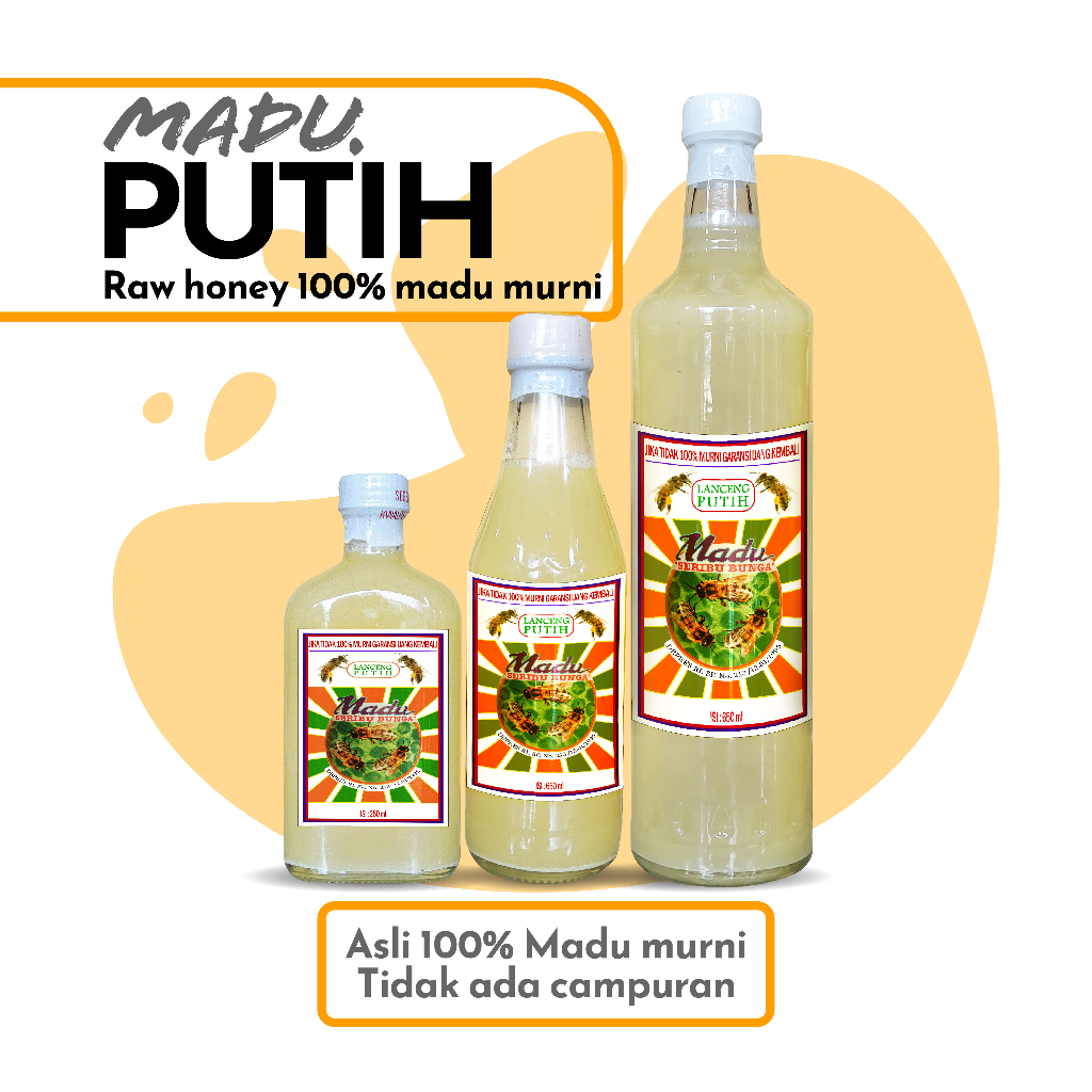 

Madu Lanceng Putih - Madu Seribu Bunga Madu Asli 100% Madu Murni