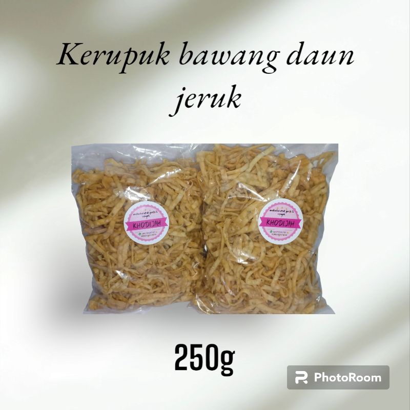 

Kerupuk bawang daun jeruk enak murah 250g