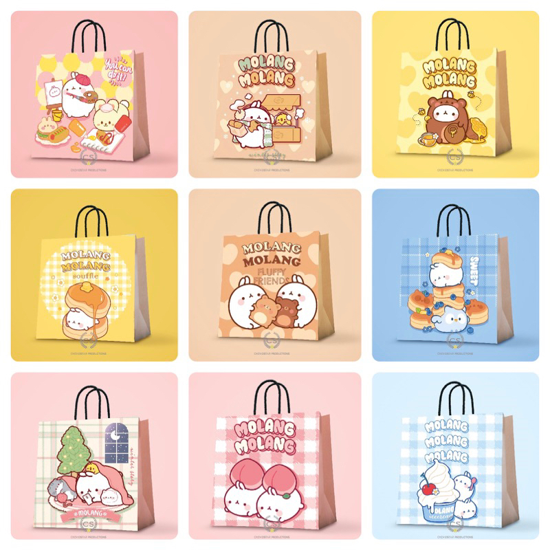 

Paperbag Custom Cheviostar Molang Lucu Goodie Bag Ulang Tahun Anak Tas Kado Tas Kertas Hampers Birthday Hadiah