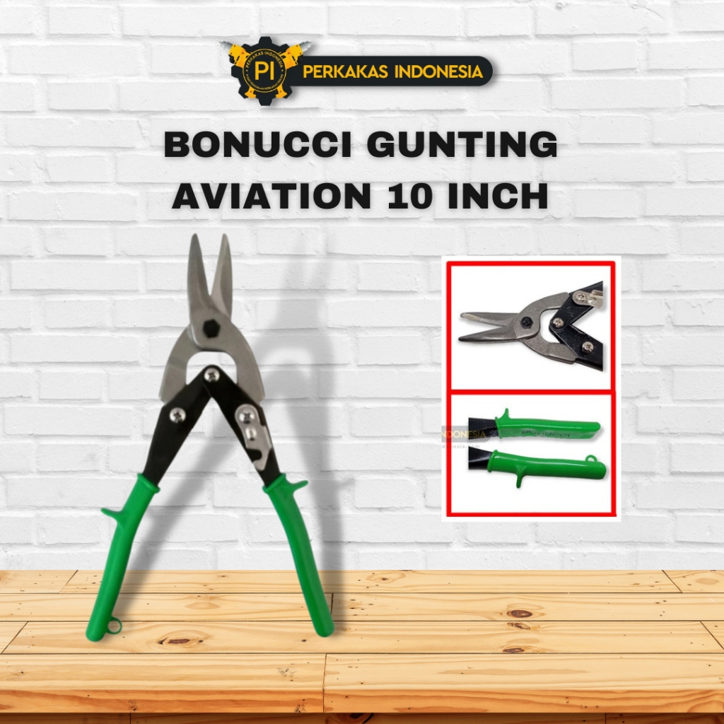Gunting Seng Baja Ringan 10 Inch SOLID Tang Potong Aviation Alat Pemotong Holo Hollo Holow Lurus
