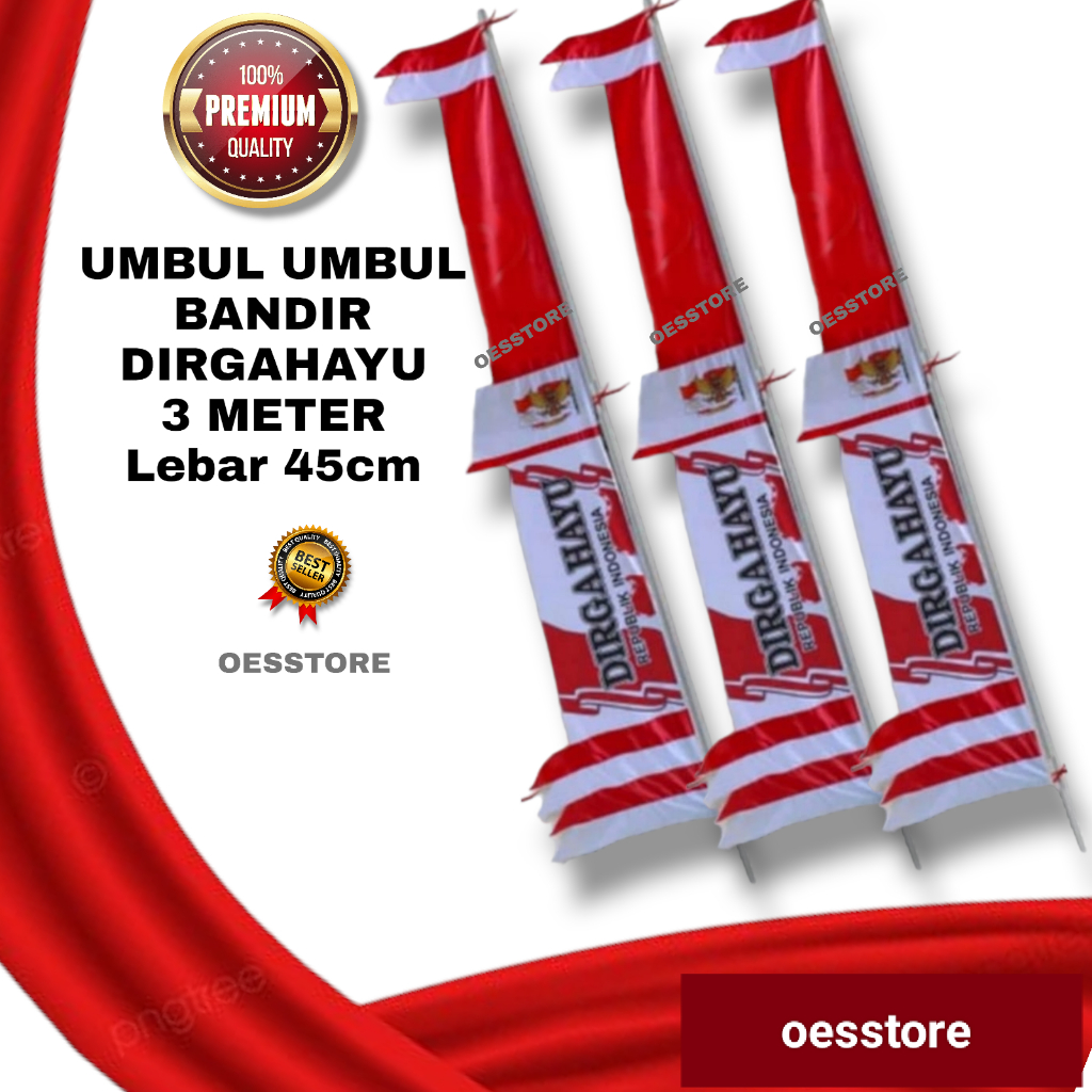 ISI 20 / 1 KODI UMBUL UMBUL 17 AGUSTUS BANDIR DIRGAHAYU TERMURAH KUALITAS PREMIUM