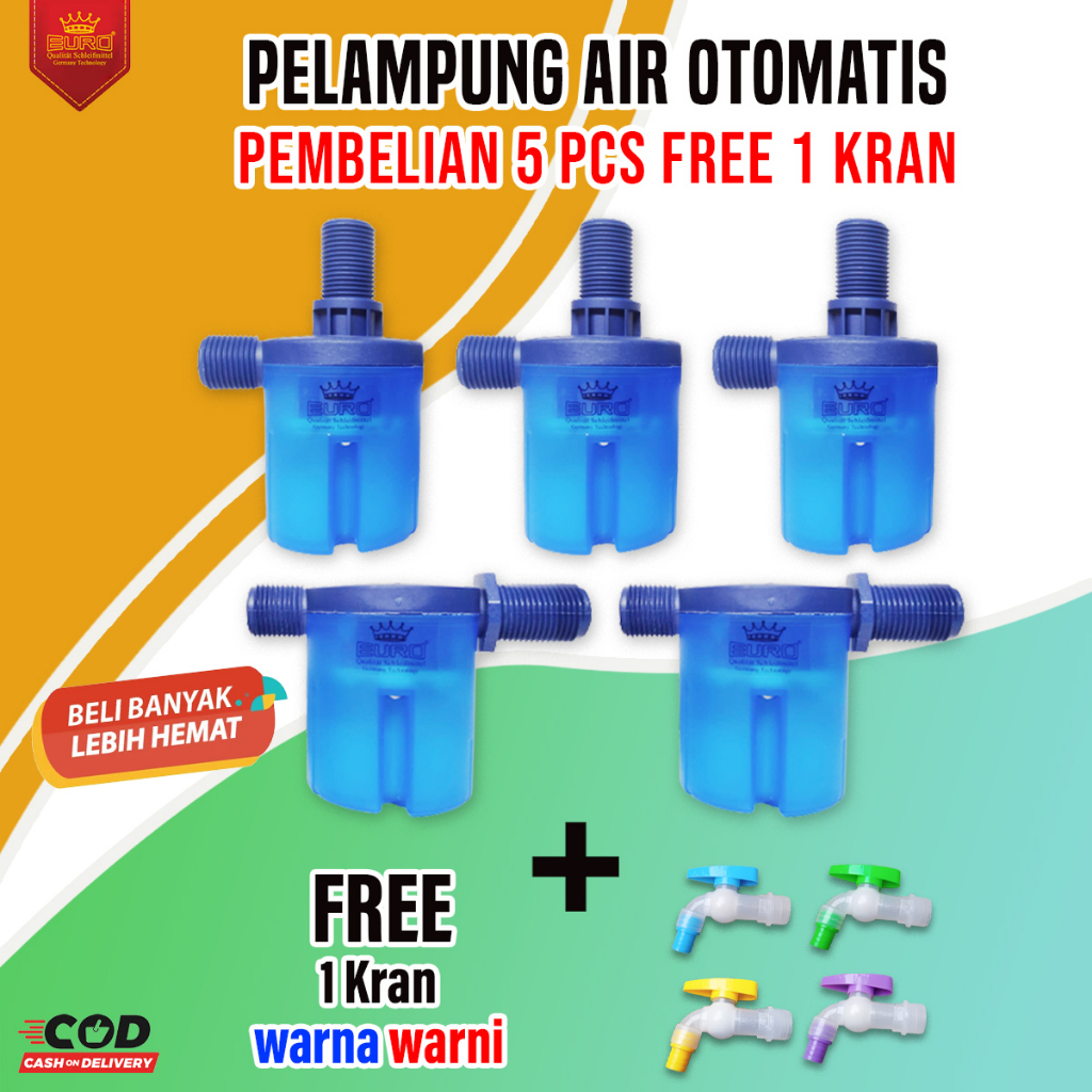 5 Pcs Pelampung air otomatis Kran 1/2&quot; inch Lebih HEMAT Free 1 keran