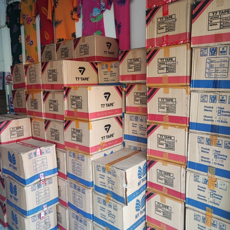 

72 pcs / dus Lakban My Tape Coklat & Bening tebal 45 micron
