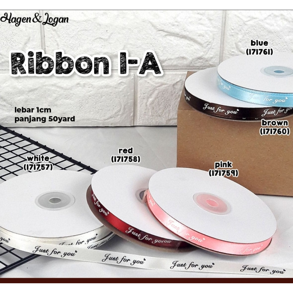 

pita kain ucapan just for you 10 mm/ 1 cm satu roll 50 yard