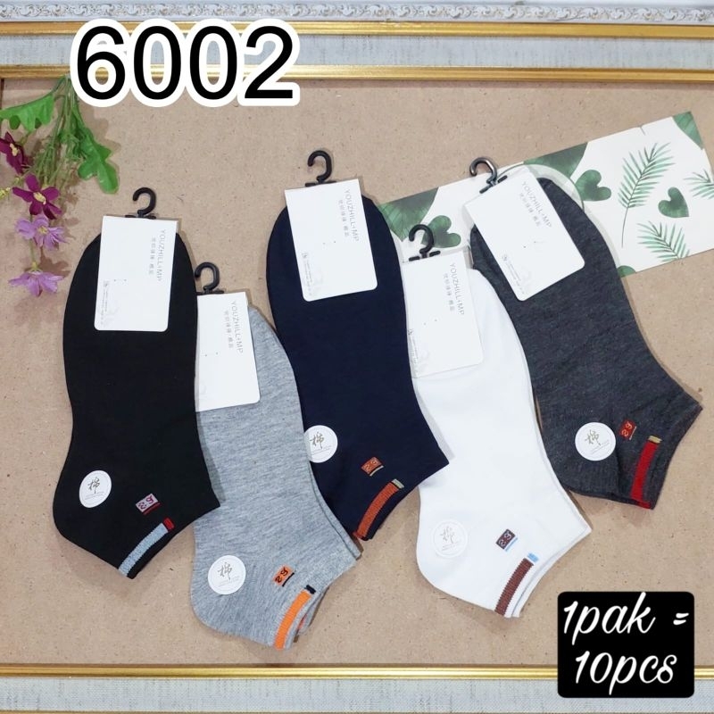 kaos kaki pendek pria katun korea style 6002