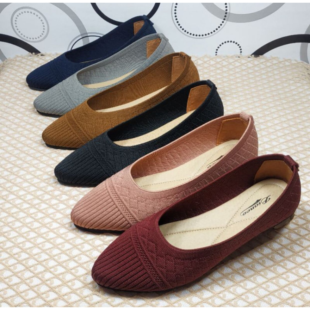 ALLshoes Sepatu flat shoes import Sepatu Balet Wanita Sepatu balet karet Sepatu balet Sepatu Balet R