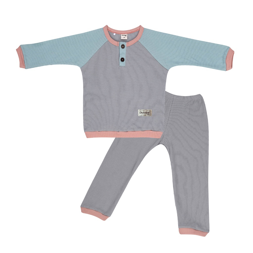 Baju Bayi Setelan Panjang Anak Dialogue Baby Longset Tritone Raglan 1-5 Tahun