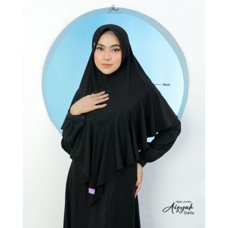 jilbab hijab kerudung bergo serut instan wanita cantik terbaru terlaris arrafi aisyah hijab jumbo by