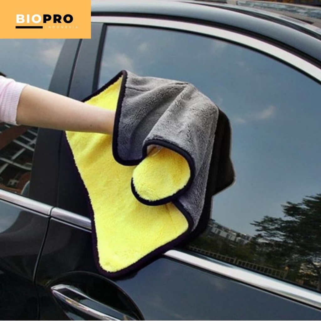 Kain Lap Microfiber Serbaguna / Kain Lap Kuning Abu Mobil,Motor Serbaguna 2 sisi