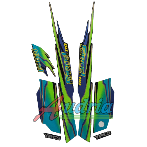 Striping stiker motor yamaha force 1 1995 hijau