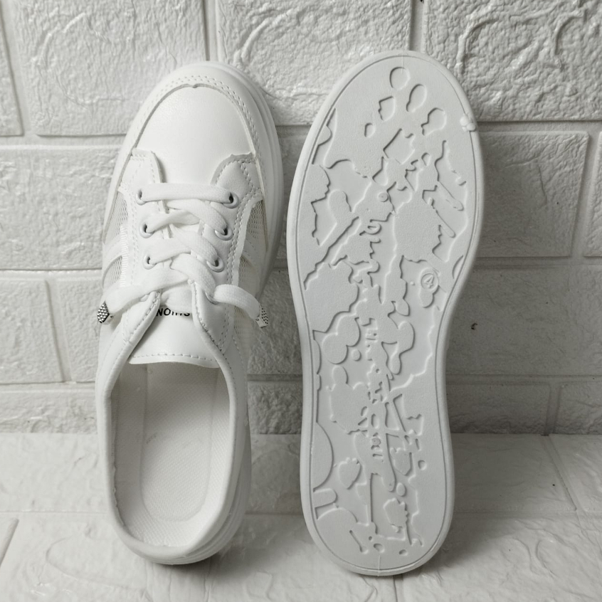 AND / COD / Sepatu Slip On Wanita Import Sepatu Sandal Putih Murah Sepatu Sandal Jalan Perempuan Kasual SPT-22