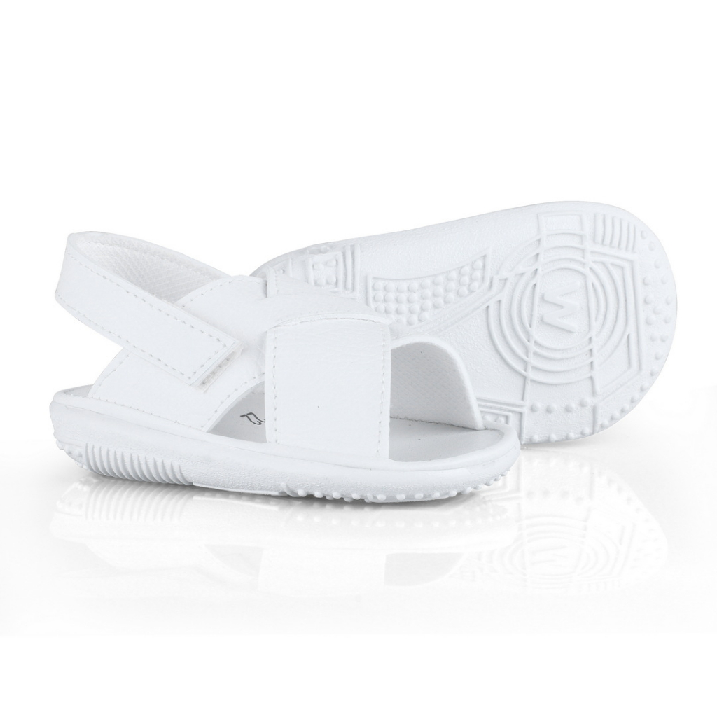 Sandal Anak Unisex Usia 1 Sampai 2 Tahun Model Bunyi Anti Slip SL22 Putih