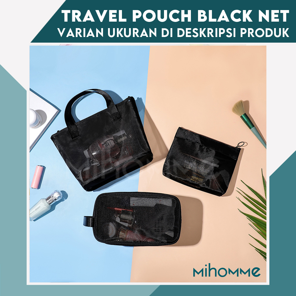 Travel Pouch Washbag Dompet Tas Kosmetik Jaring Storage Organizer Make Up Net 3