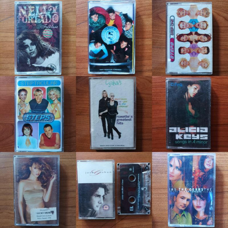 Kaset Pita Mariah Carey Butterfly Nelly Furtado Five Steps The Corrs Roxette Alicia Keys Josh Groban