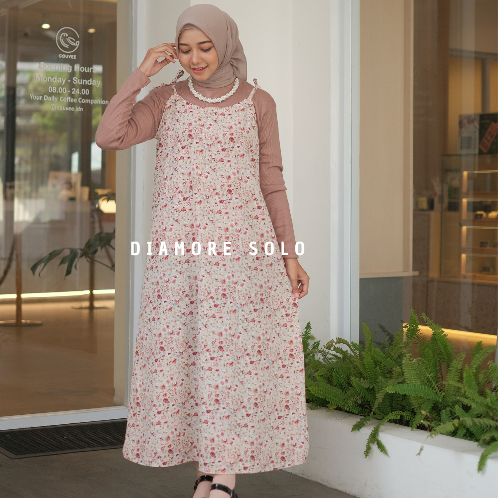 MOLLA OVERALL OUTER DRESS MOTIF BUNGA / OVERALL FLORAL KOREAN LOOK MAYUNG  / DRESS VINTAGE OVERSIZE / OVERAL DRESS FLORAL PATTERN