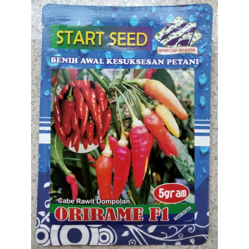 Benih Cabe Rawit ORIRAME F1 isi 5 Gram Tipe Dompolan Bergerombol - Bibit Cabe ORIRAME  - Crm Orirame