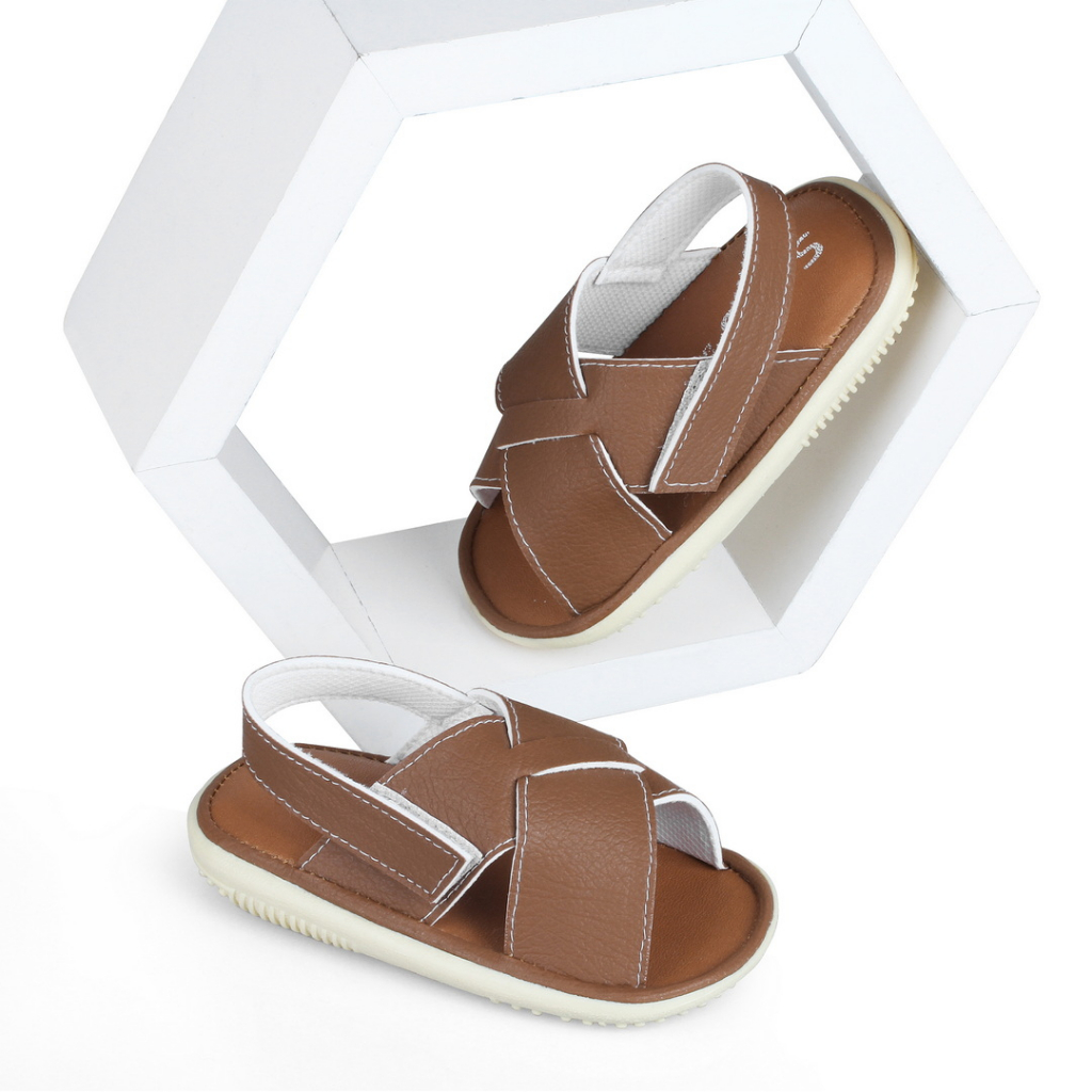 Sandal Anak Unisex Usia 1 Sampai 2 Tahun Bunyi Cit Model Tali Silang Casual Terbaru SL22