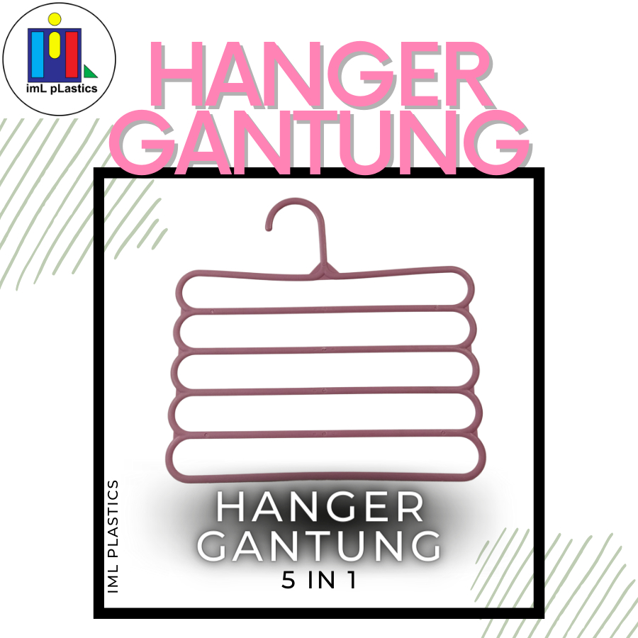 HANGER HIJAB 5 IN 1 / GANTUNGAN BAJU SCRAF SERBAGUNA 5 IN 1 - 1 pcs