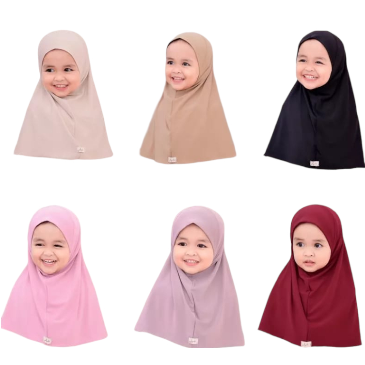 JILBAB ANAK INSTAN HIJAB SYIRIA KERUDUNG BERGO ANAK PEREMPUAN