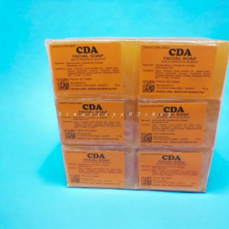 12 Pcs - Sabun CDA Oren Batang With Papaya Scent Bpom 40gr