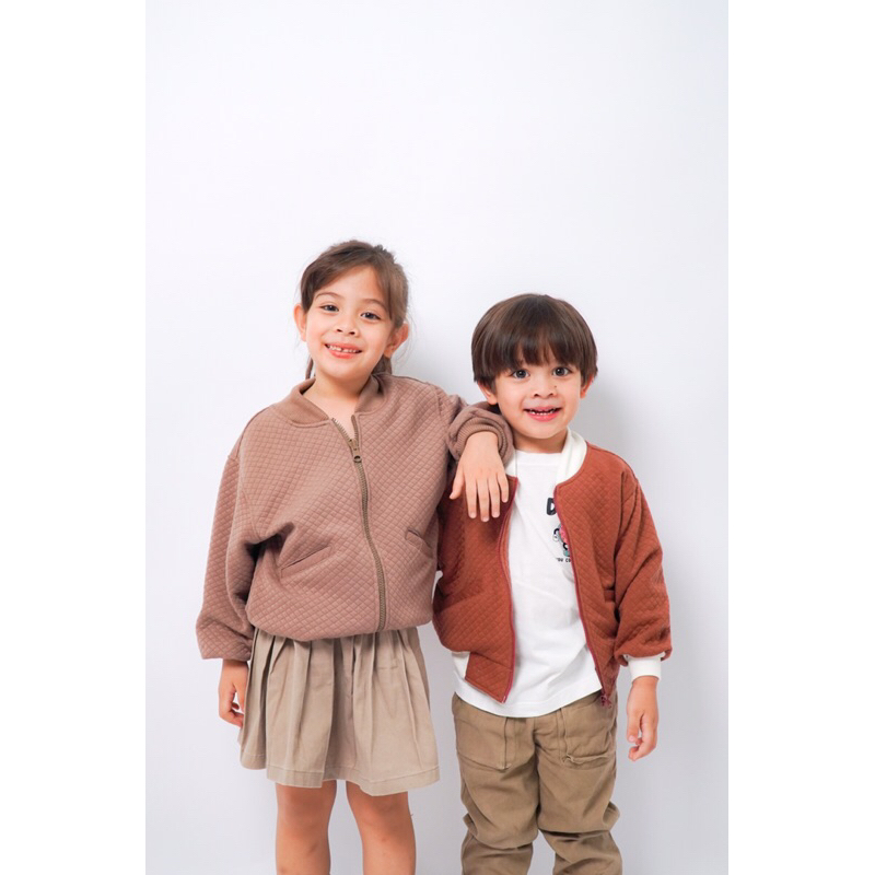 JACKET BOMBER ZIPPER ANAK UNISEX (1-6 YEARS)