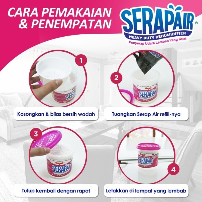 BAGUS SERAPAIR 700 ML SQUARE BOX EXTRA FRESH SERAP AIR ANTI LEMBAB