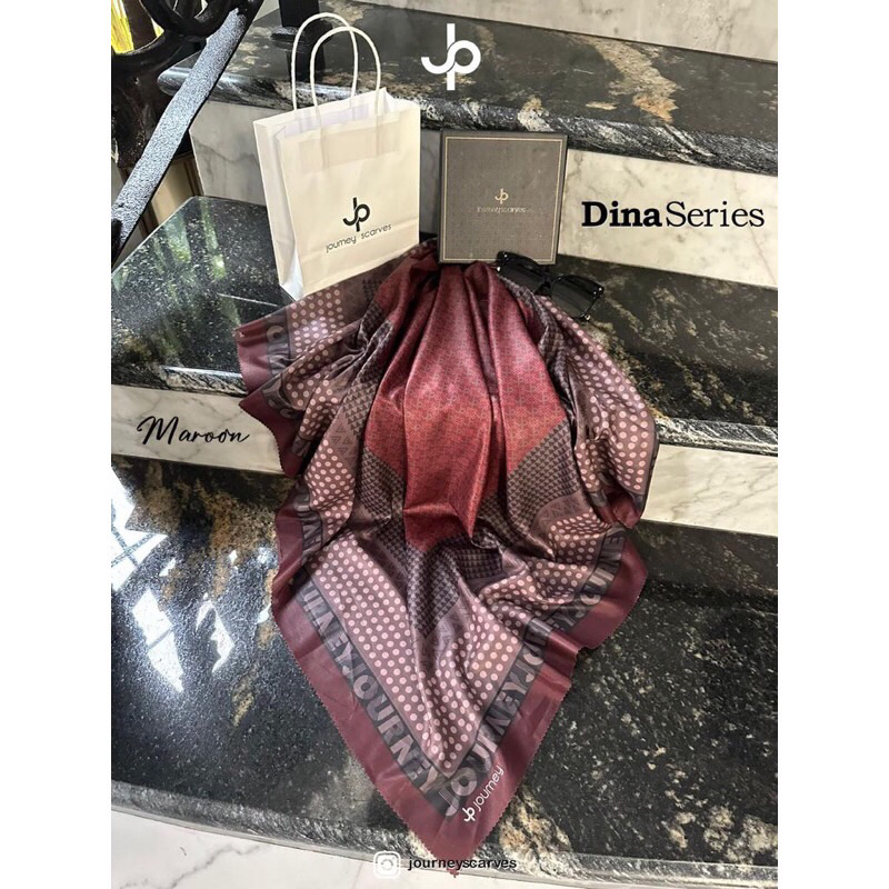 Hijab Journey Scarves Dina Maroon