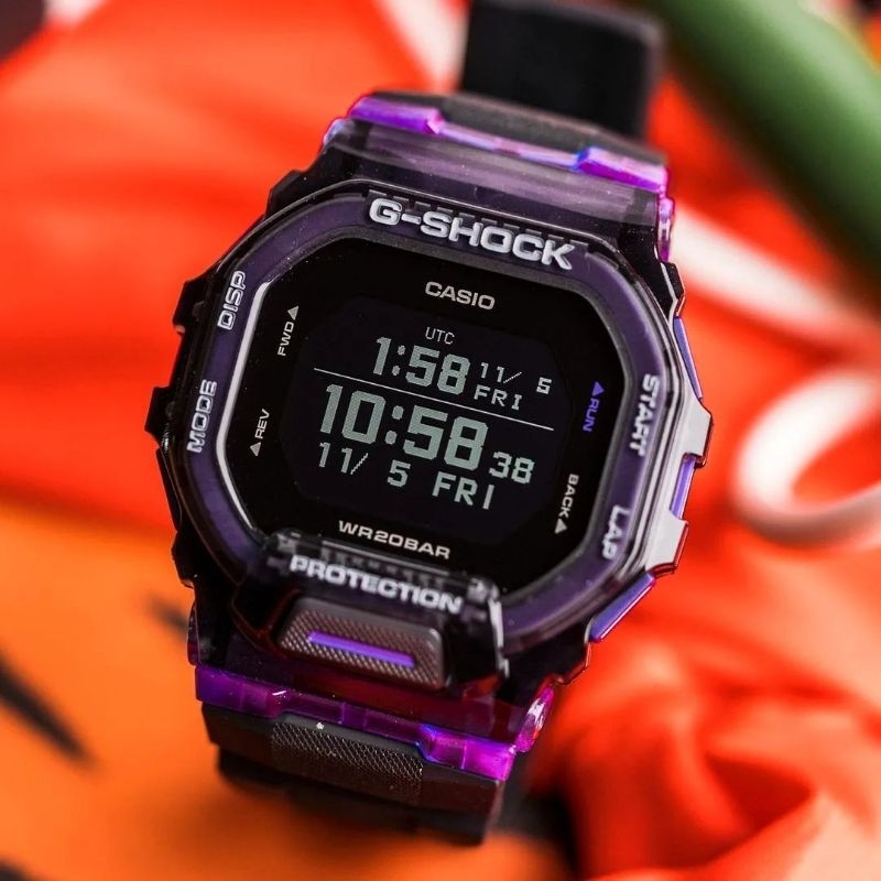 JAM TANGAN SMARTWATCH CASIO G-SHOCK ORIGINAL GARANSI RESMI GBD-200SM BLACK PURPLE