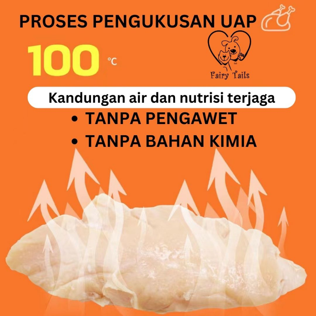 Dada Ayam dan Ikan Seafood Rumput Laut Siap Makan 40g - Steam Cooked Ready To Eat Chicken Breast Tuna Scallop Seaweed / Pet Treat / Snack Cemilan Untuk Anabul Anjing dan Kucing