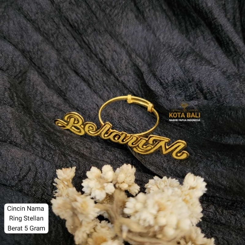 Cincin Custom Nama Viral Model Cincin Stellan | emas nabire